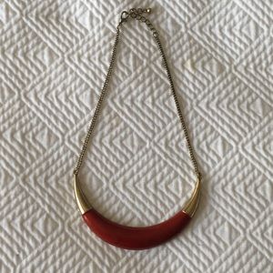 Red horseshoe necklace